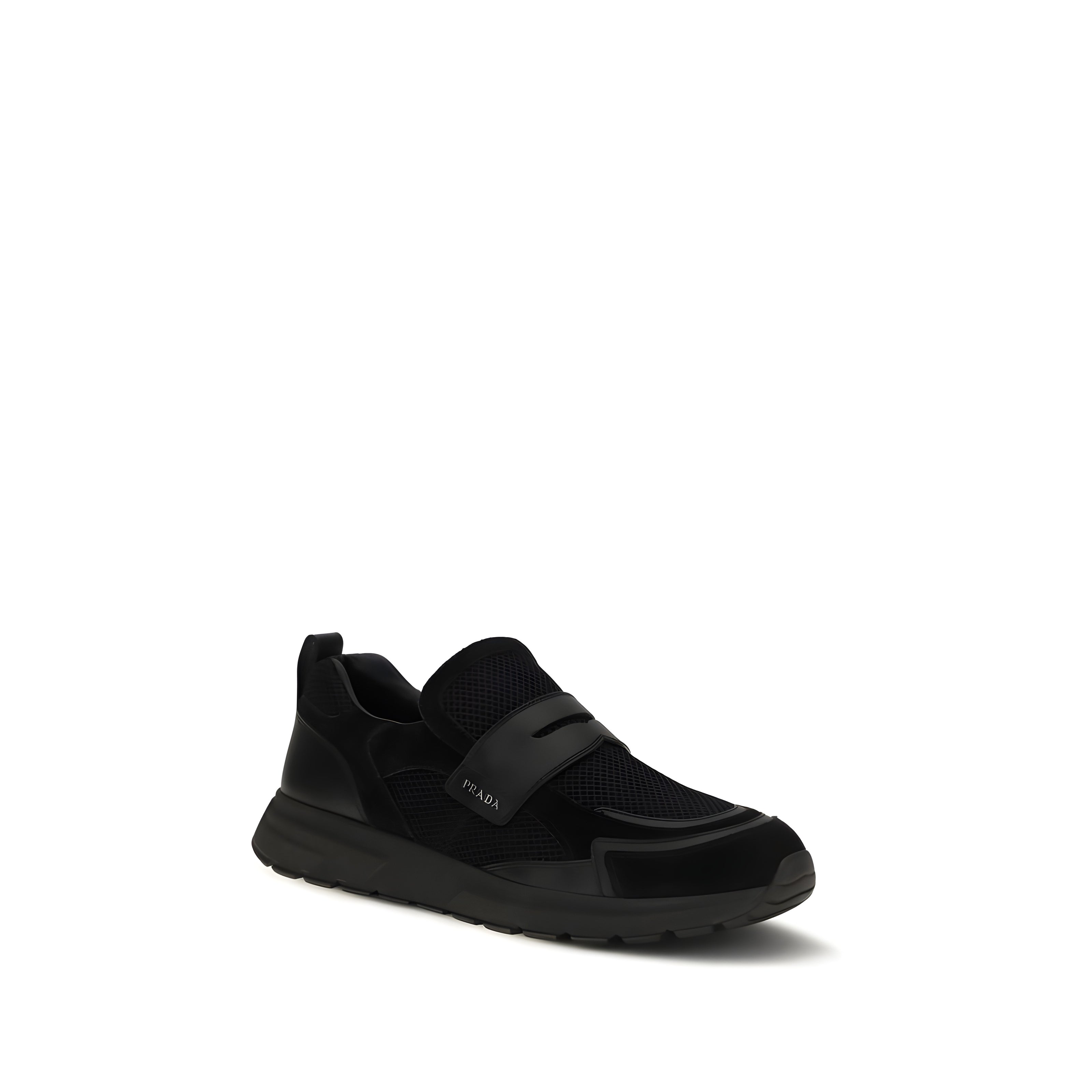 Sneakerși sport Prada negri din piele