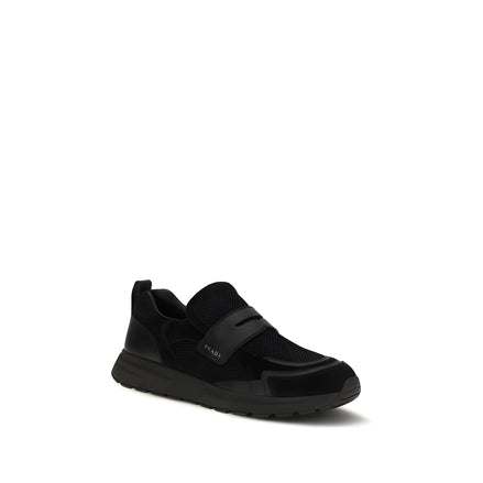 Sneakerși sport Prada negri din piele