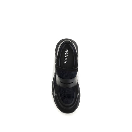 Sneakerși sport Prada negri din piele
