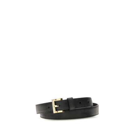 Prada Black Calf Leather Regular Belt