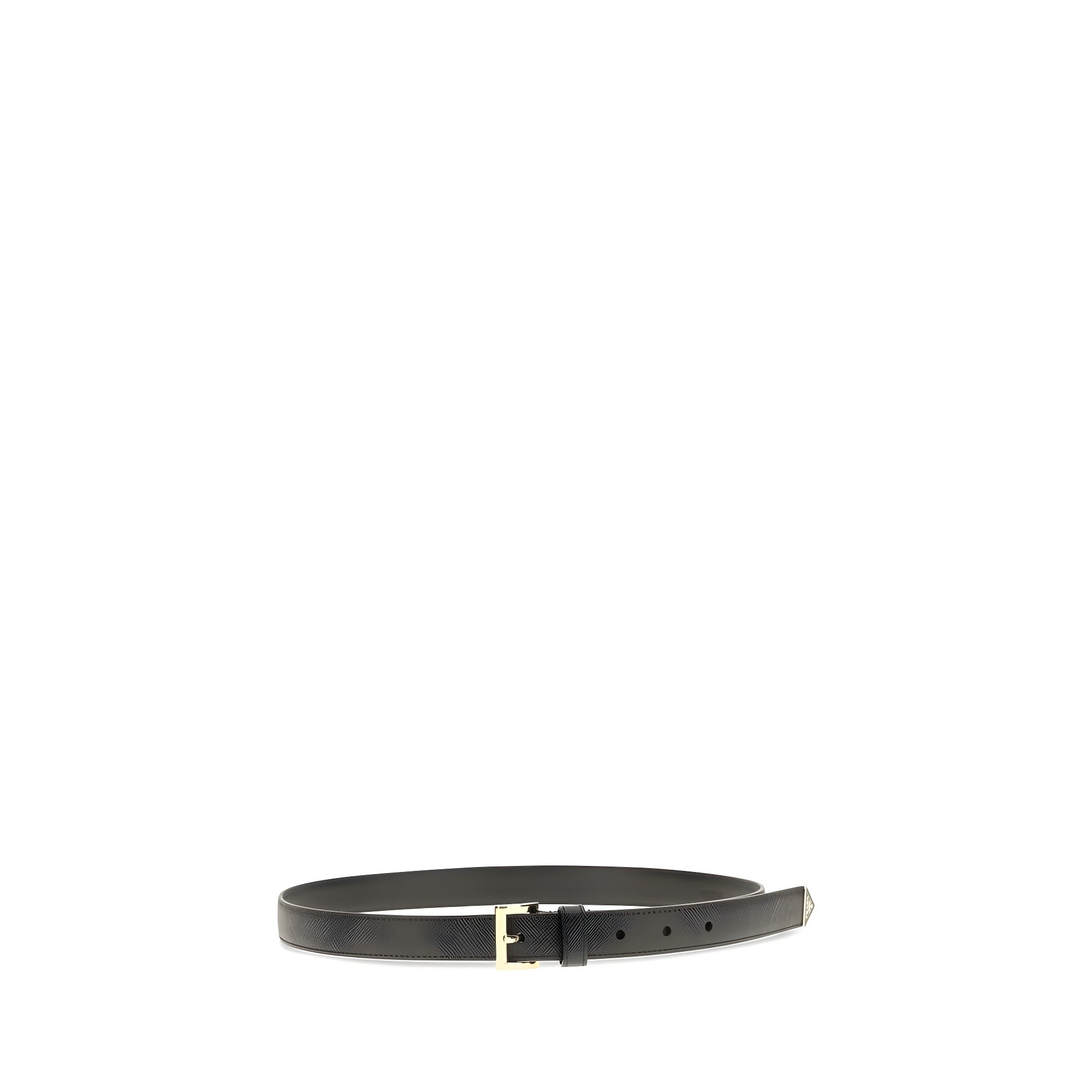 Prada Black Calf Leather Regular Belt