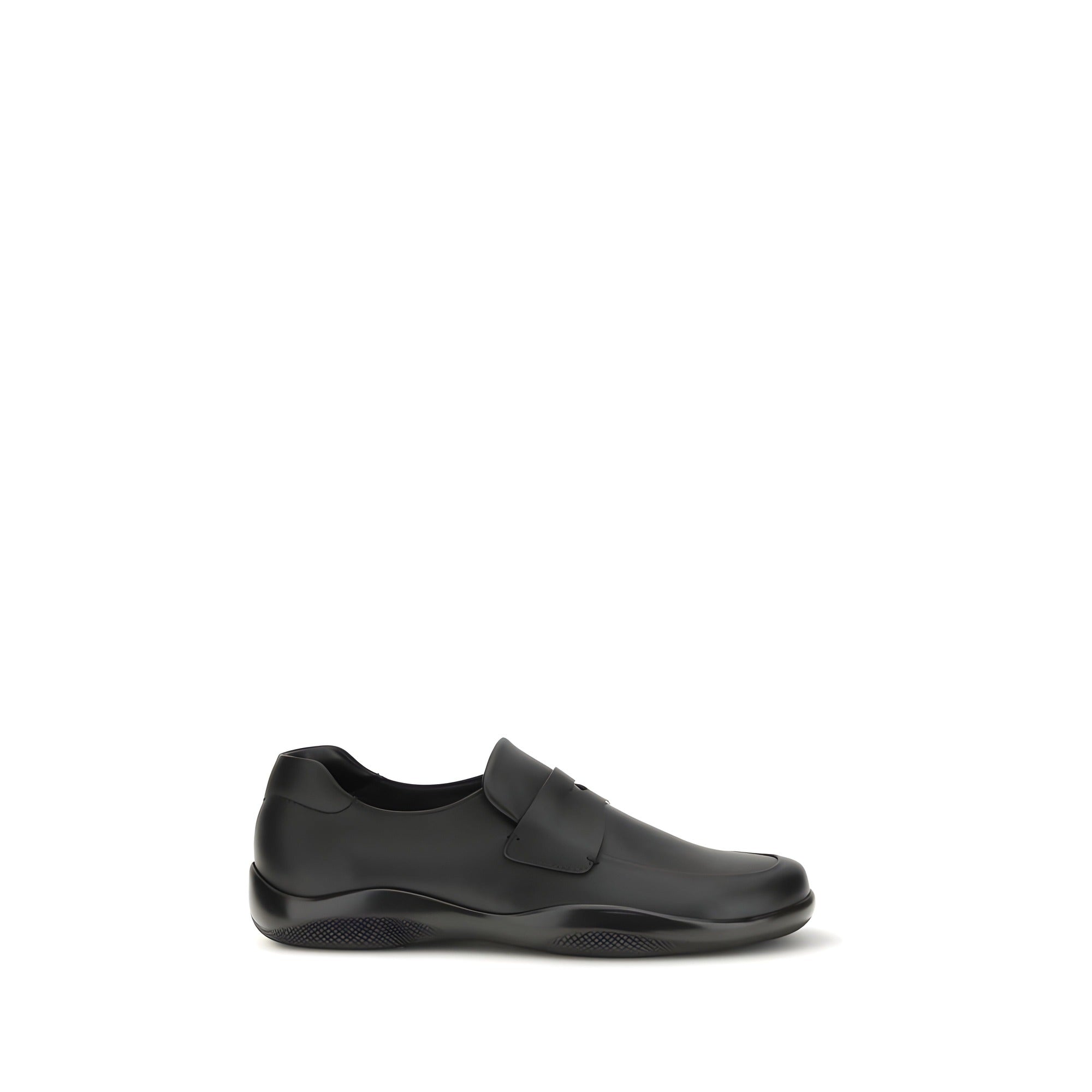 Mocasini slip-on negri Prada