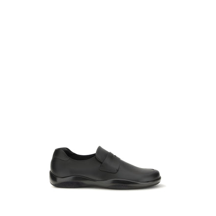 Mocasini slip-on negri Prada