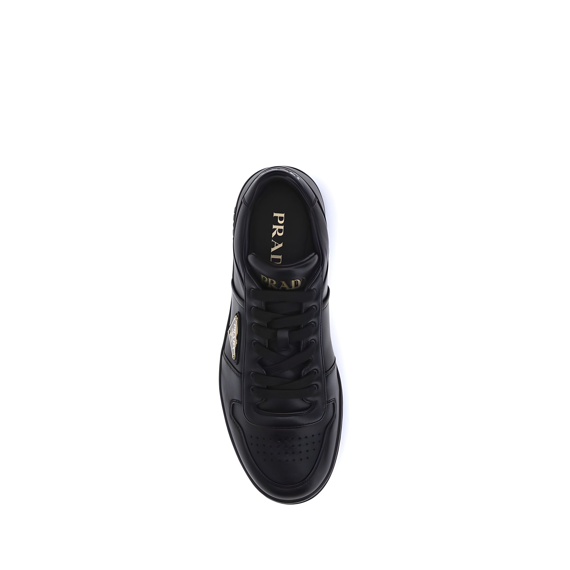 Sneakers low top Prada negri din piele