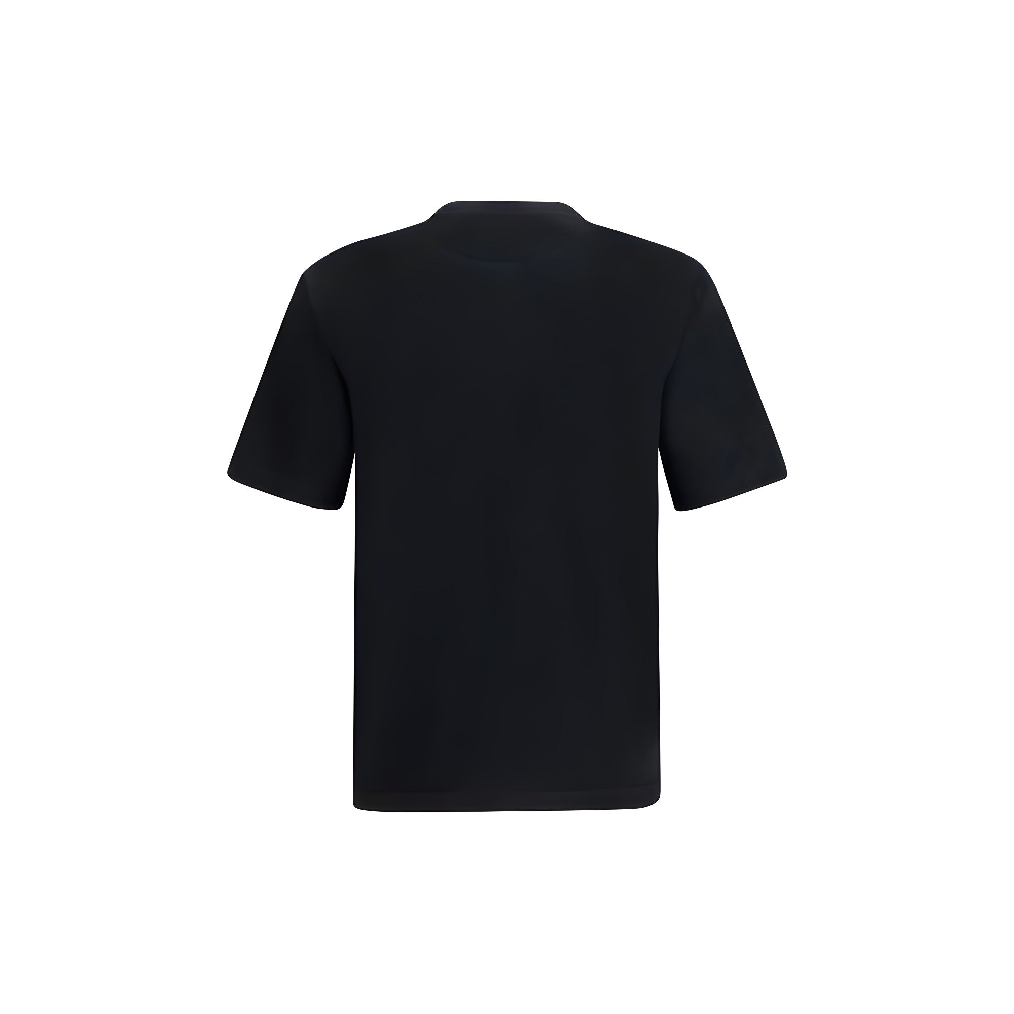 Tricou negru de bumbac Prada