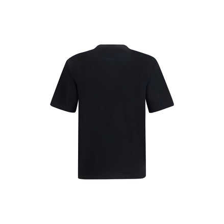 Tricou negru de bumbac Prada