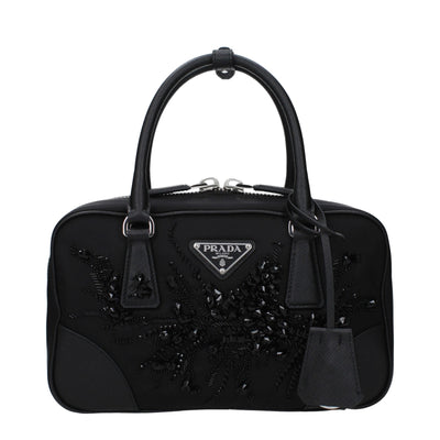 Geantă Prada neagră din material textil