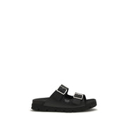 Sandale plate negre Prada