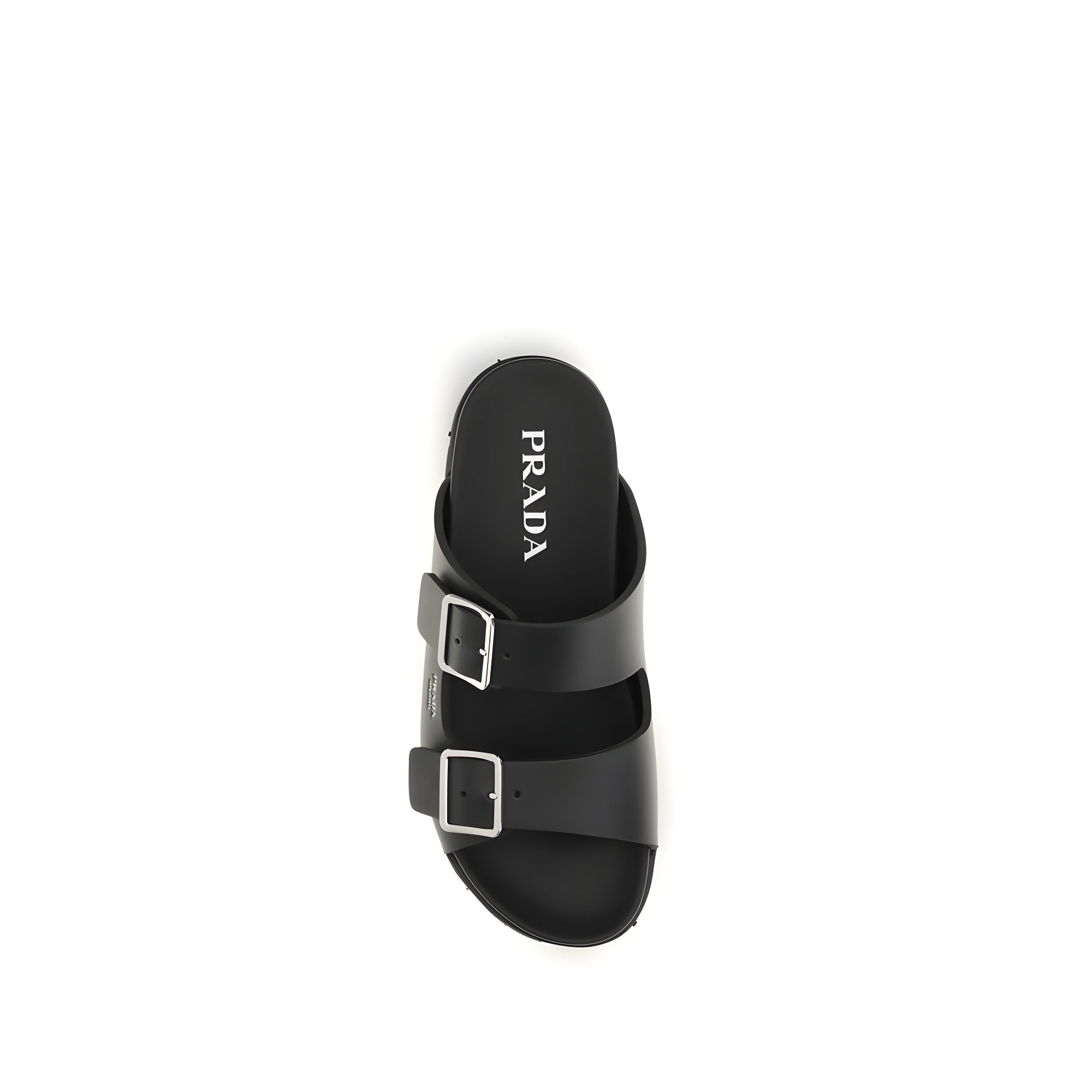 Sandale plate negre Prada