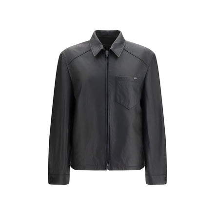 Prada Black Lambskin Leather Jacket