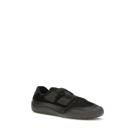 Sneakers low top Prada negri din nailon