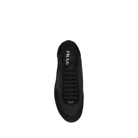 Sneakers Prada negri din cauciuc
