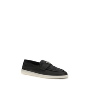 Mocasini slip-on negri Prada