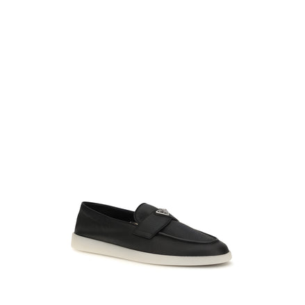Mocasini slip-on negri Prada