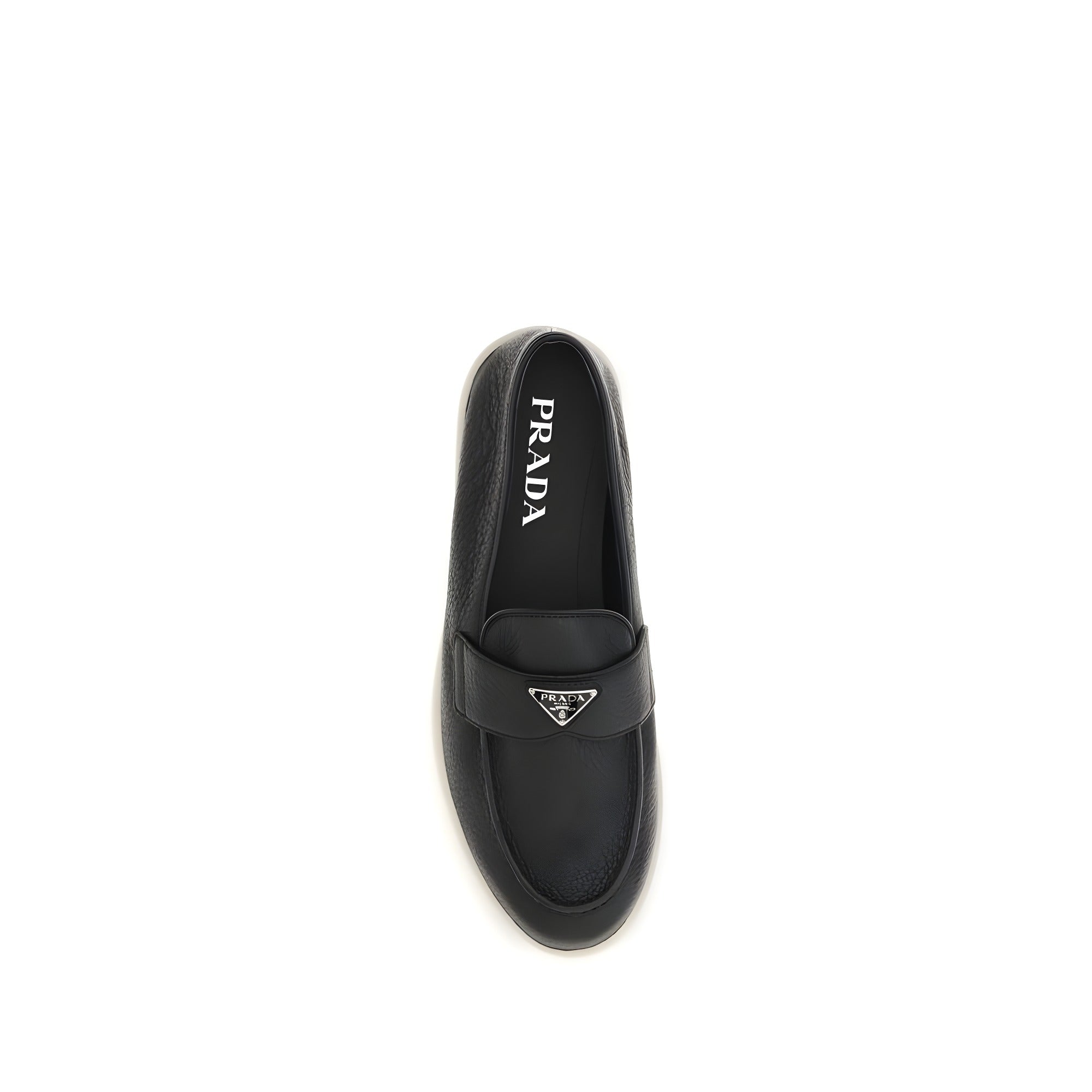Mocasini slip-on negri Prada