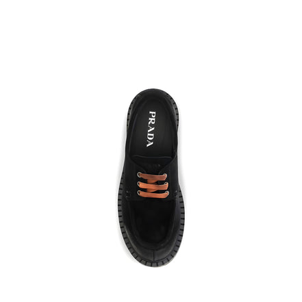 Prada Black Suede Slip-On Loafers