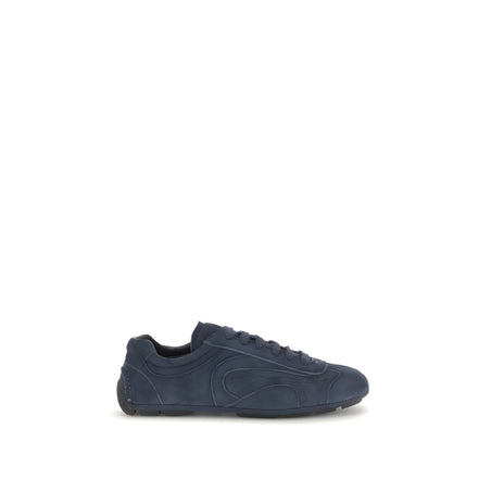Sneakers din piele de vițel Prada albaștri