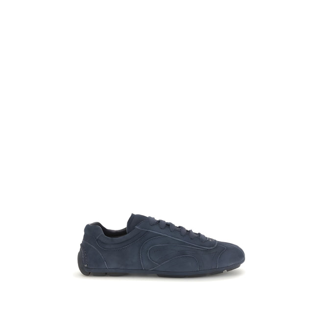 Sneakers din piele de vițel Prada albaștri