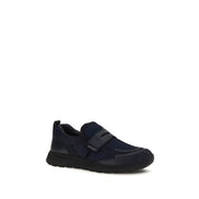 Prada Blue Leather Athletic Sneakers