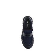 Prada Blue Leather Athletic Sneakers