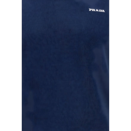 Prada Blue Cotton T-Shirt