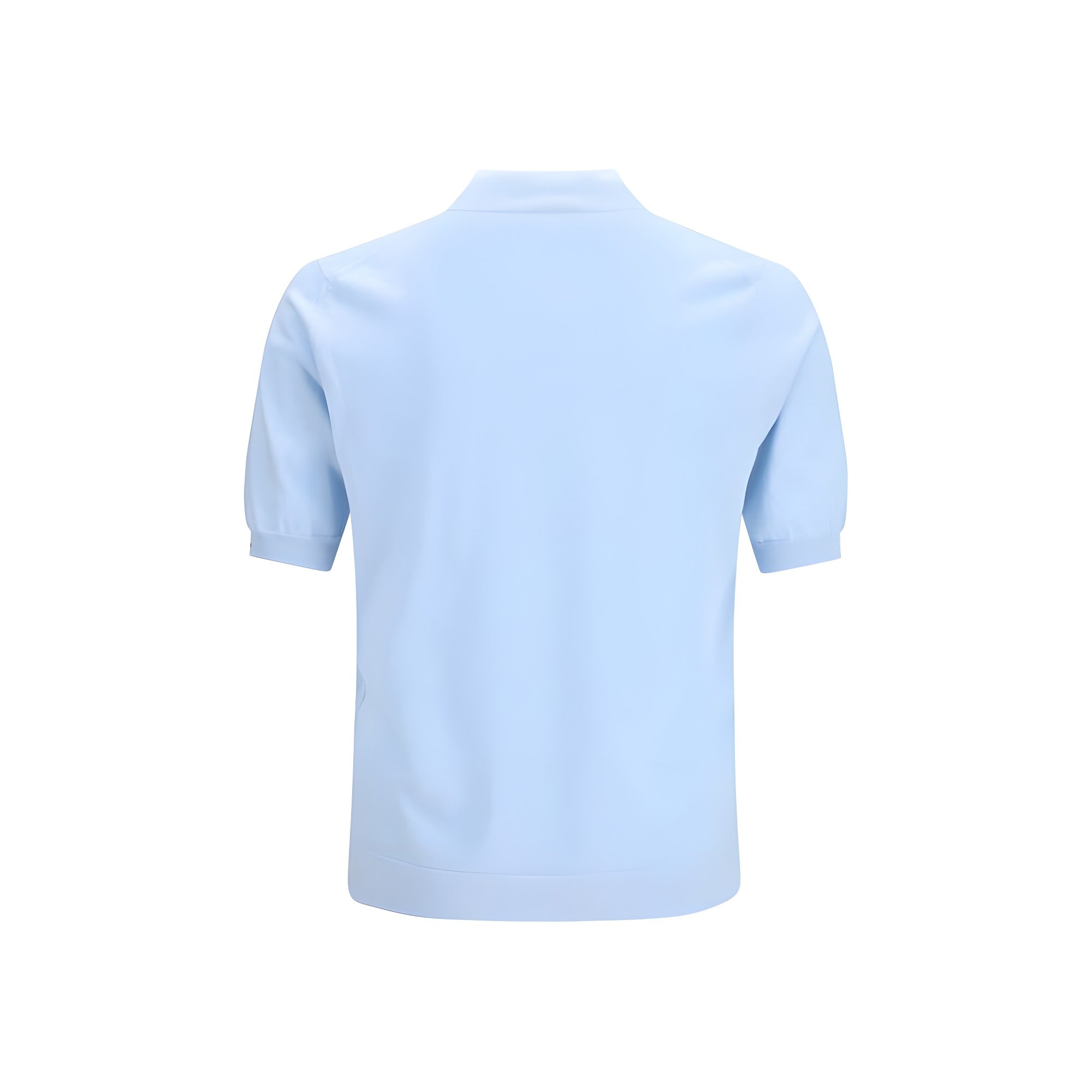 Tricou Prada albastru din bumbac tricotat