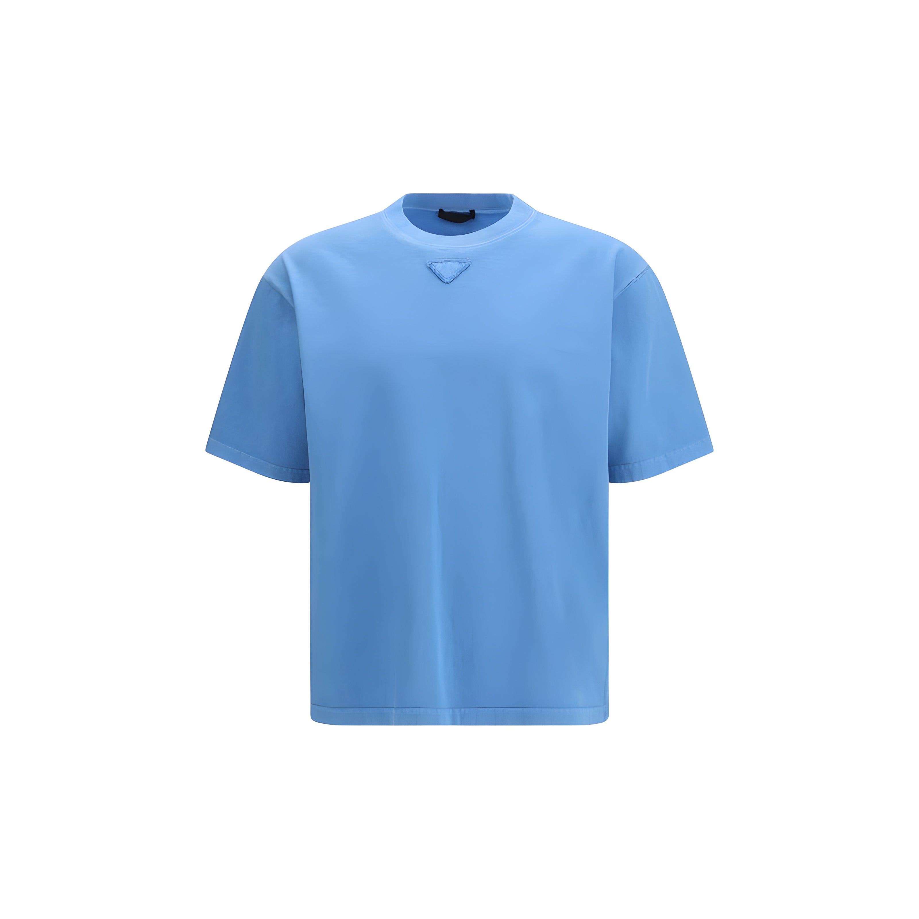Tricou albastru din bumbac Prada