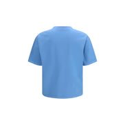 Tricou albastru din bumbac Prada