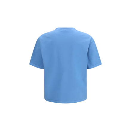 Tricou albastru din bumbac Prada