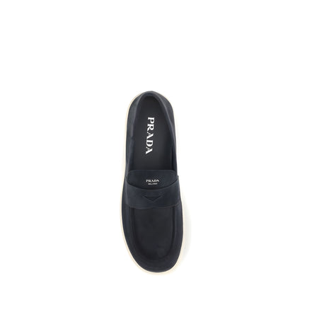 Mocasini Prada albaștri slip-on