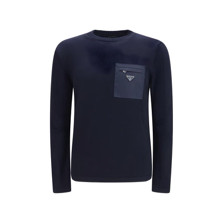 Prada Blue Wool Sweatshirt
