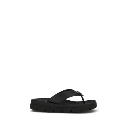 Prada Brown Flat Sandals