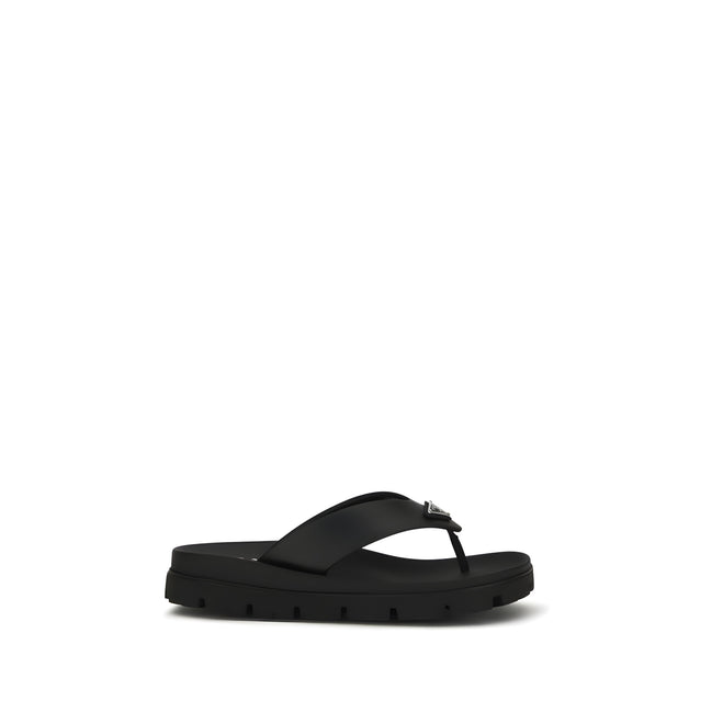 Prada Brown Flat Sandals