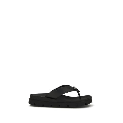 Prada Brown Flat Sandals