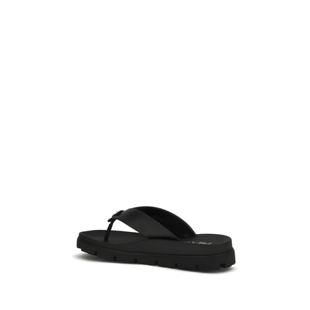 Prada Brown Flat Sandals
