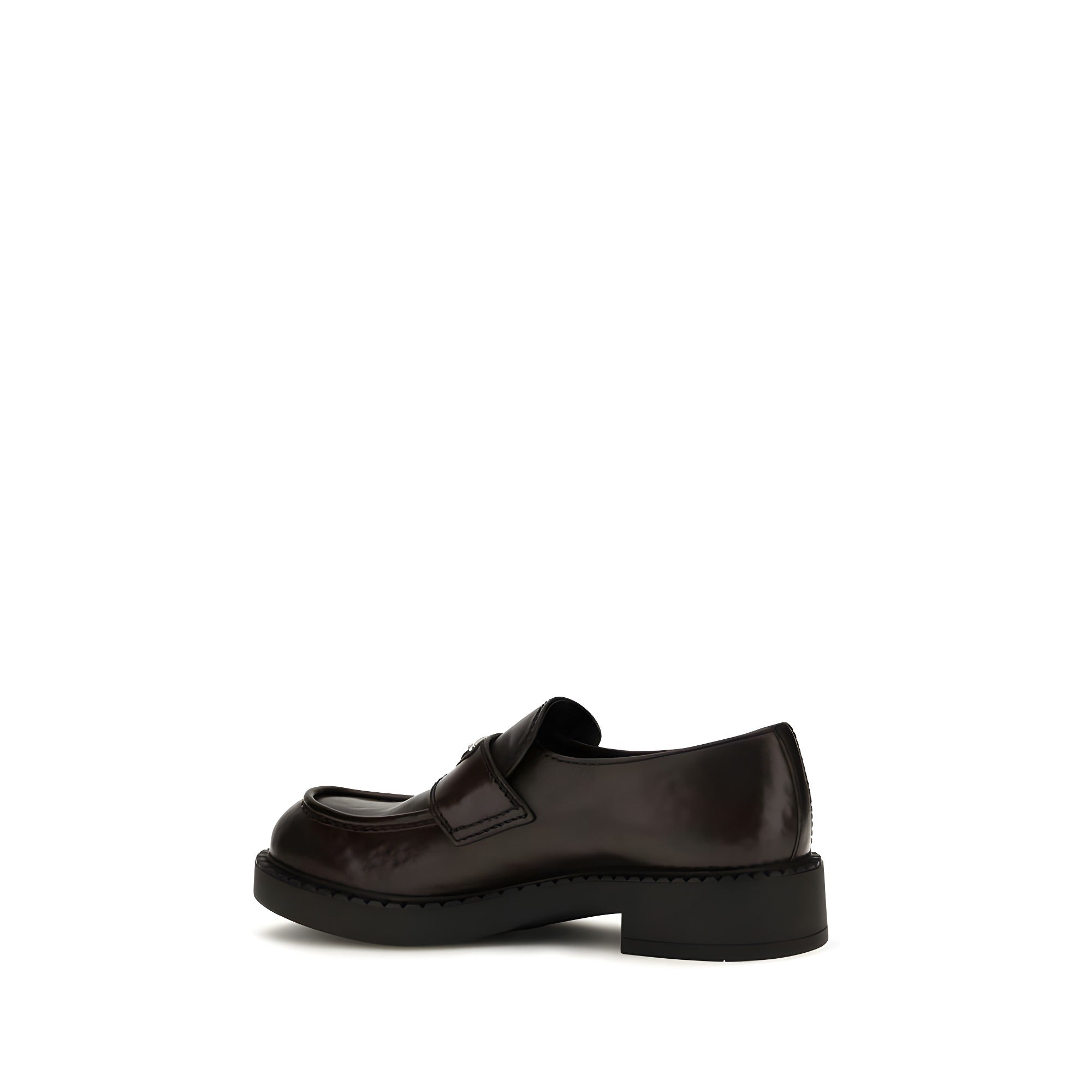 Mocasini slip-on Prada maro din piele