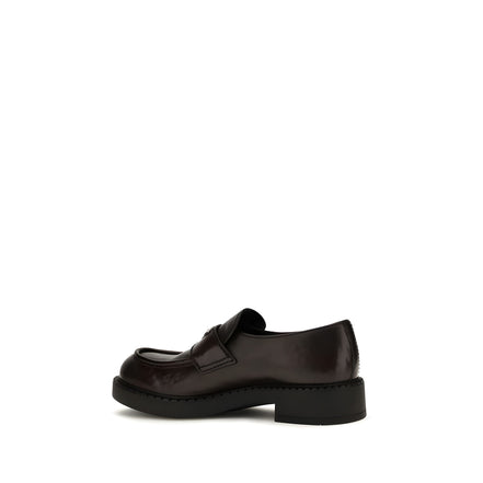 Mocasini slip-on Prada maro din piele