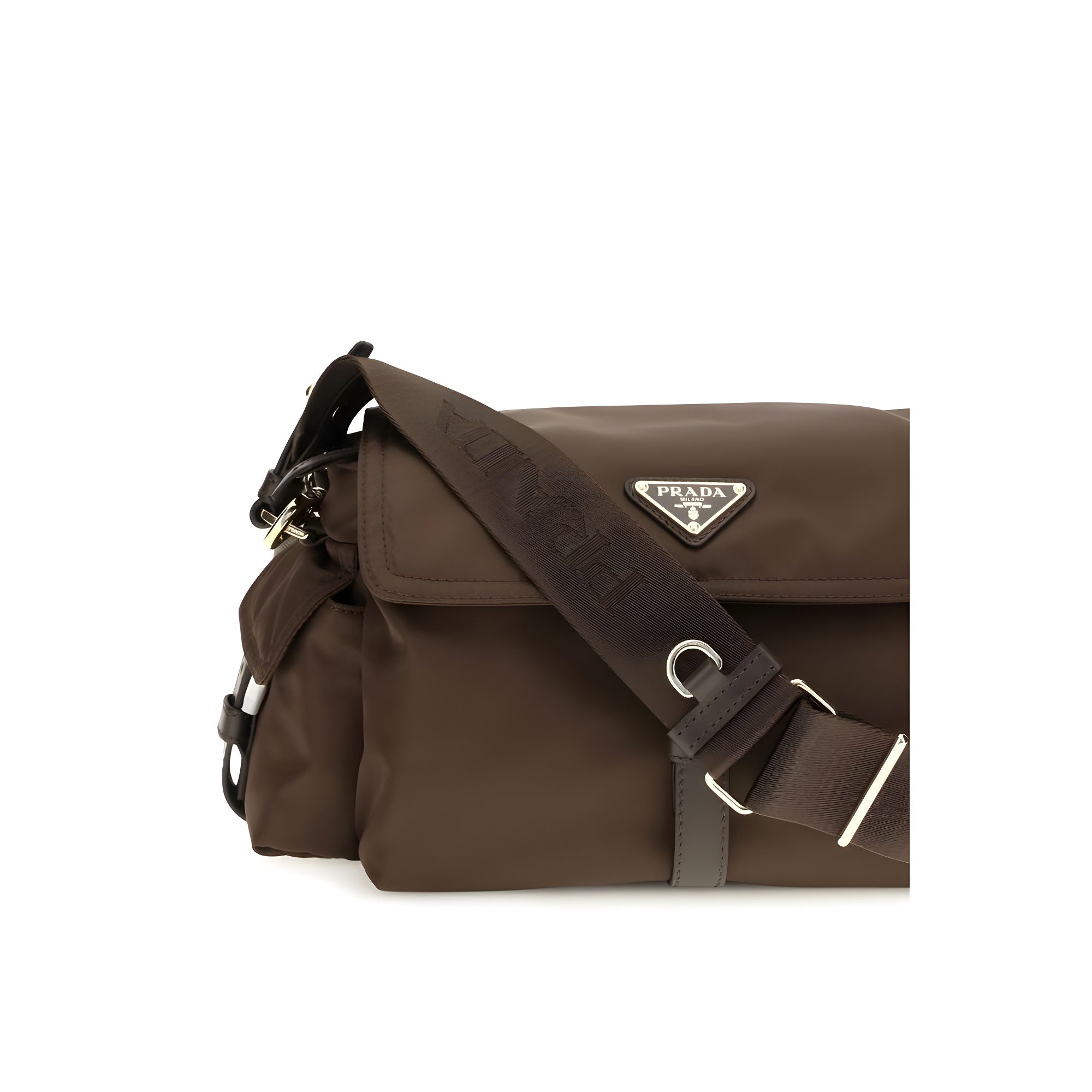 Prada Brown Recycled Polyamide Shoulder Bag
