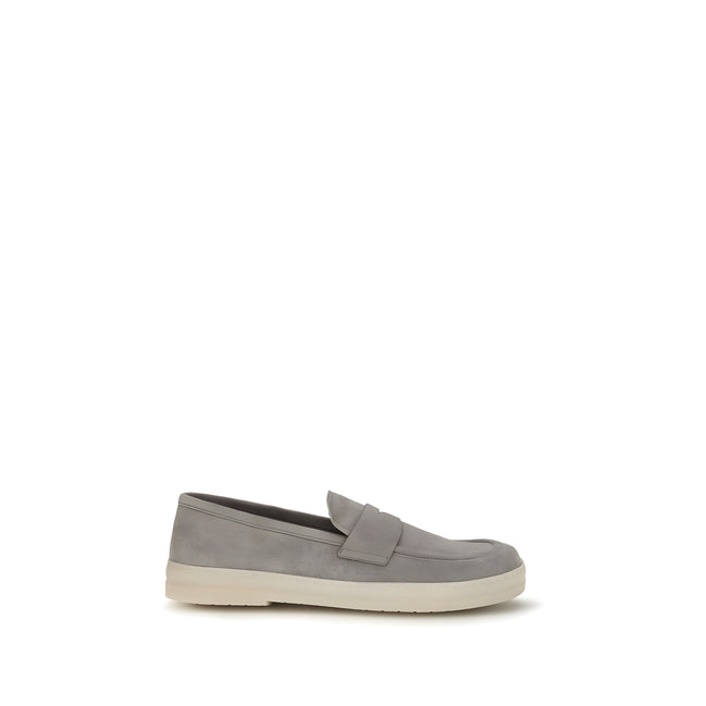 Mocasini Prada gri slip-on