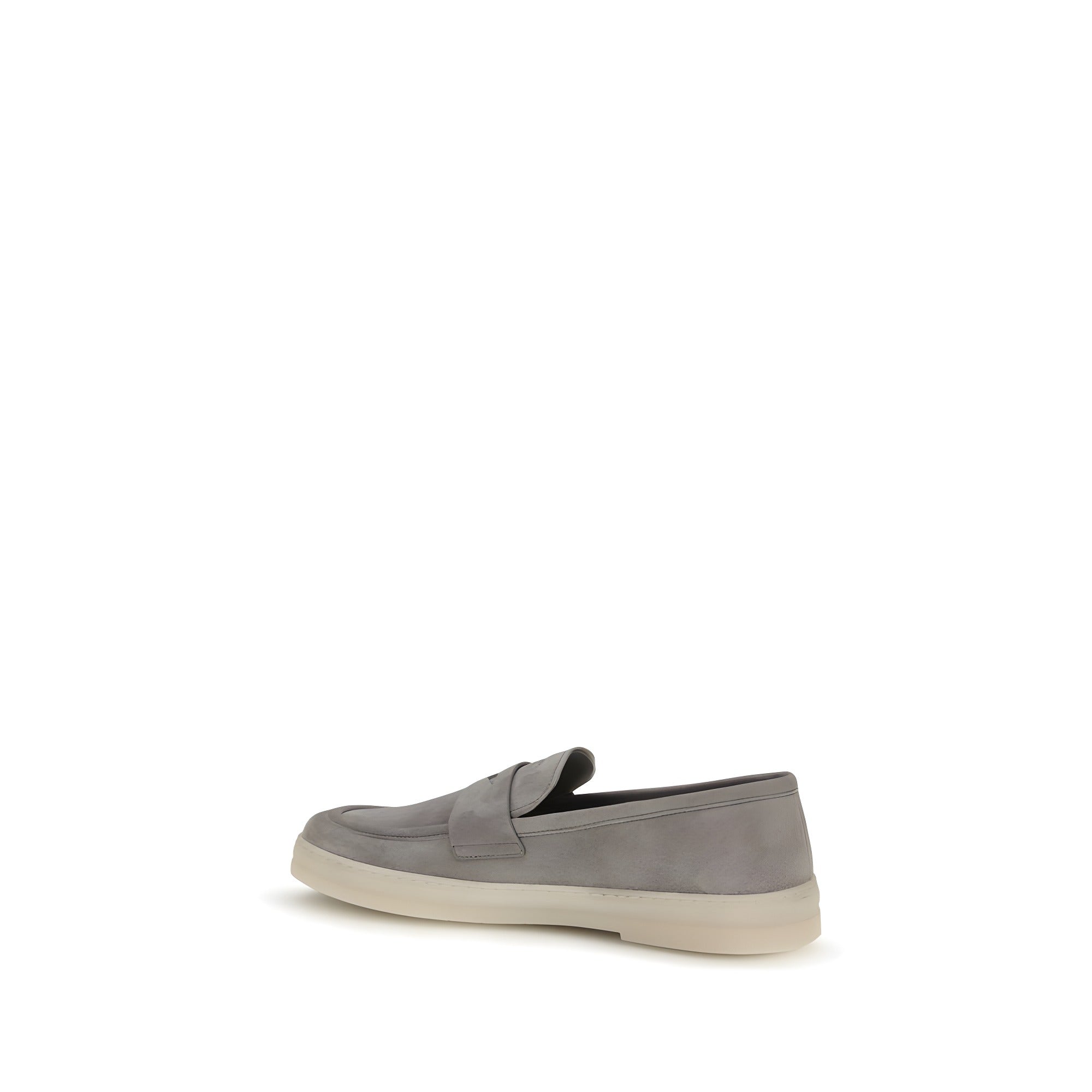Mocasini Prada gri slip-on