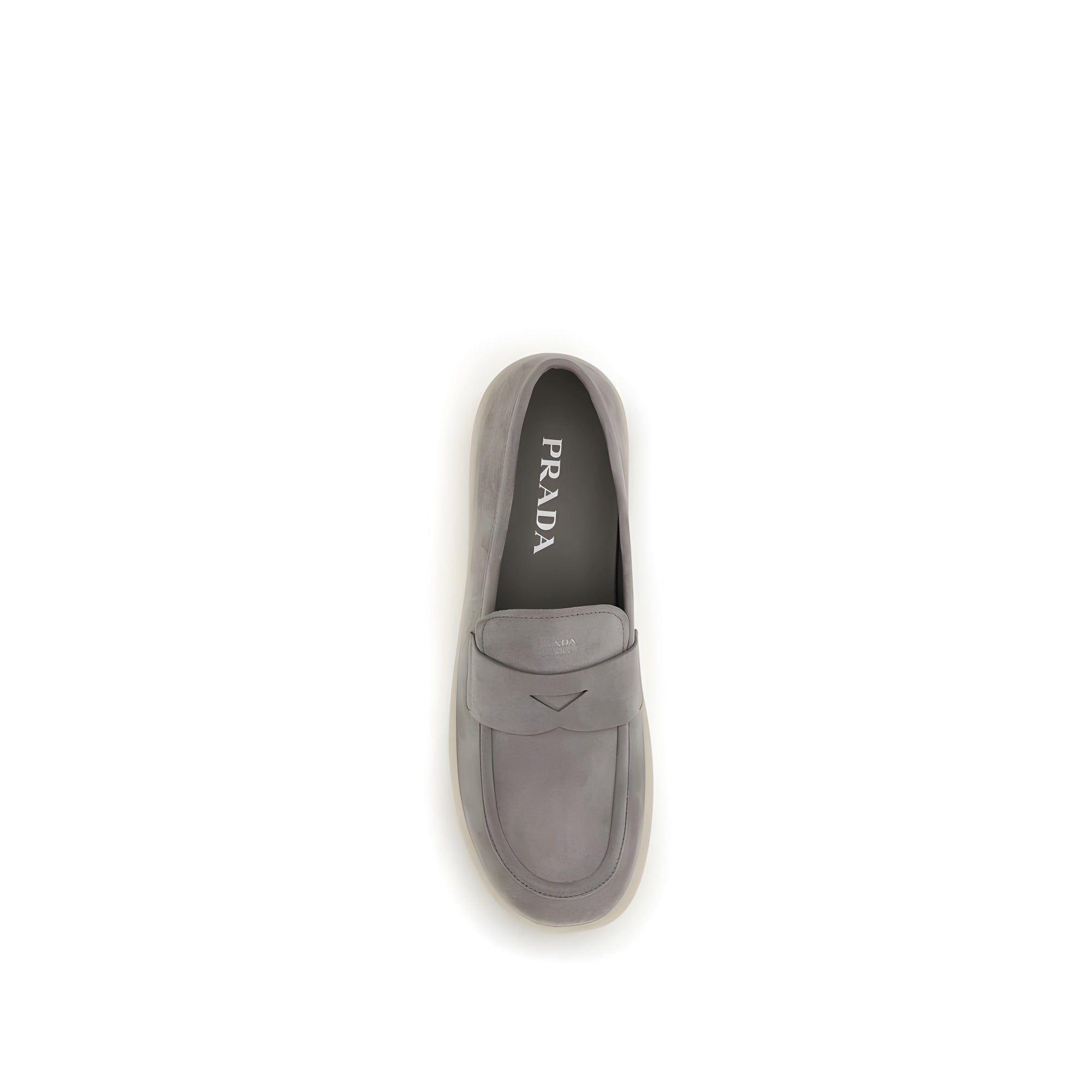 Mocasini Prada gri slip-on