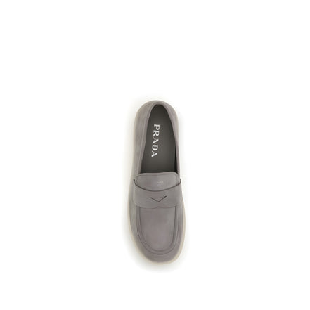Mocasini Prada gri slip-on