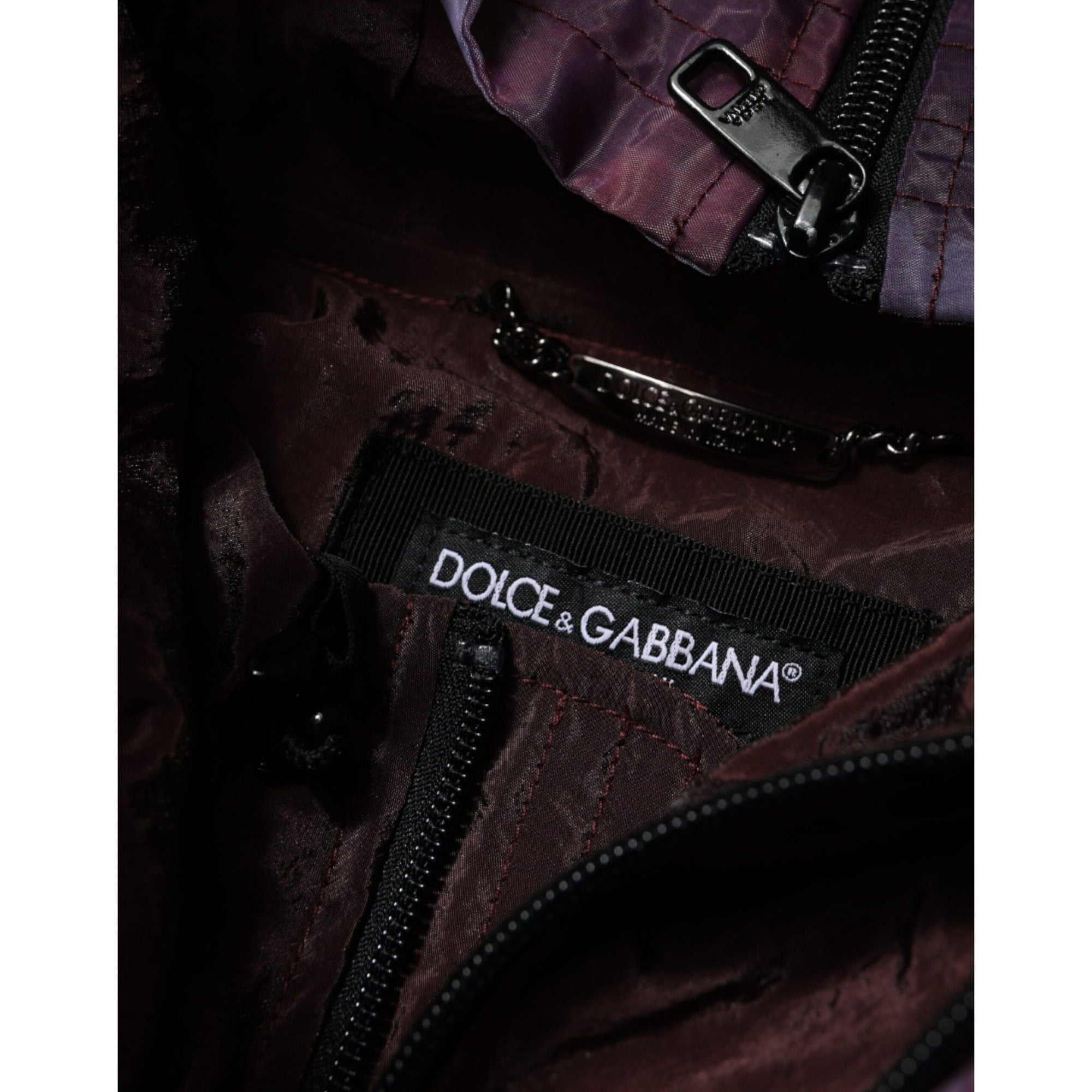 Jachetă Blouson cu Glugă Dolce & Gabbana Camuflaj Mov