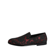 Mocassini slip-on jacard roșu-negru Dolce & Gabbana