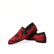 Mocasini Dolce & Gabbana Torero roșii cu negru