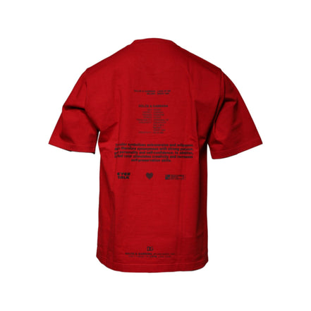 Dolce & Gabbana Red DG Eye Cotton Crew Neck T-shirt
