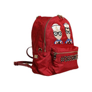 Rucsac Dolce & Gabbana Roșu #DGFAMILY VULCANO cu aplicații