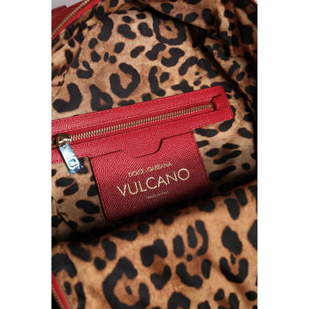 Rucsac Dolce & Gabbana Roșu #DGFAMILY VULCANO cu aplicații