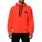 Dolce & Gabbana Hanorac cu Glugă și Logo Fluorescent Roșu