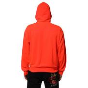 Dolce & Gabbana Hanorac cu Glugă și Logo Fluorescent Roșu